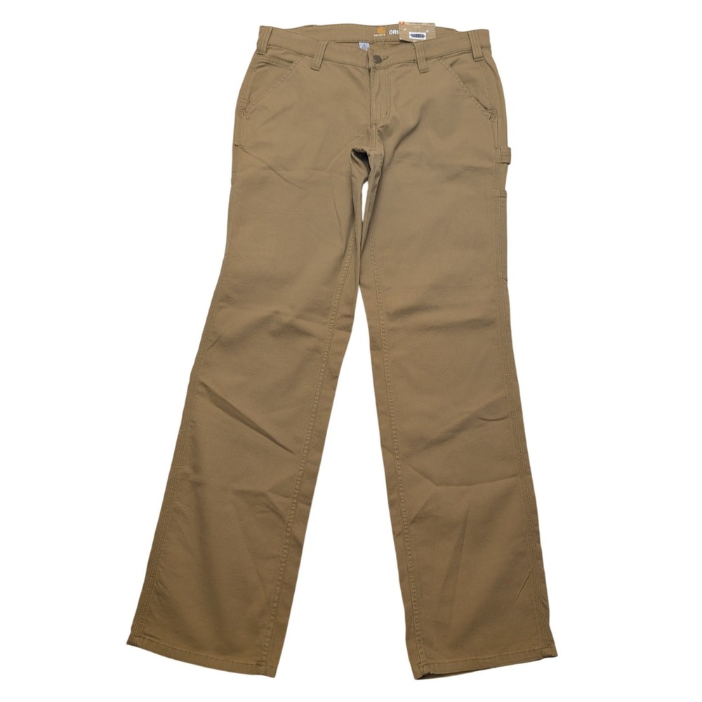 NWT Carhartt Crawford Work Pants Womens 8 Brown Original Fit Canvas 102080 257